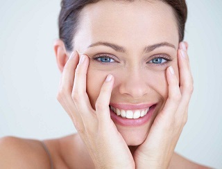 Beauty portrait of a woman laughing